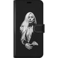 Miniatyrbilde 3 av 3: Kompatibelt Lommeboketui til Apple iPhone 12 Lady Gaga Monster-portrett – svart-hvitt Lady Gaga-design med sterk MONSTER-typografi og ikonisk look
