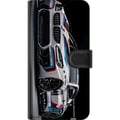 Miniatyrbillede 3 af 3: Kompatibel Tegnebogsetui til Samsung Galaxy S9+ BMW M Power-illustration – nærbillede af sportsvogn i hvidt racerløbsdesign