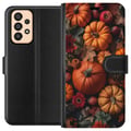 Miniatyrbild 1 av 3: Kompatibelt Plånboksfodral till Samsung Galaxy A33 5G Höstmotiv poster pumpkins halloween autumn harvest äpplen rustic dekor blommor fall season desi