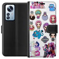 Pikkukuva 1 / 3: Yhteensopiva Lompakkokotelo Xiaomi 12 Pro Huntrixin ja Saja Boysin animehenkinen, energinen design, jossa on voimakkaita värejä ja modernia japanilai