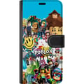 Miniatyrbillede 3 af 3: Kompatibel Tegnebogsetui til Apple iPhone 12 Pro Roblox Party farverigt motiv med spilfigurer og gamingenergi til alle fans