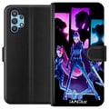 Miniatyrbillede 1 af 3: Kompatibel Tegnebogsetui til Samsung Galaxy A32 5G Futuristisk girl group-illustration med neonlys og stærke farver i sci-fi-æstetik