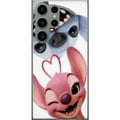Miniatyrbilde 1 av 3: Kompatibelt Mobildeksel til Samsung Galaxy S23 Ultra Lekne Stitch og Angel i nærbilde med store latterutbrudd og hjerteformede detaljer som skaper en