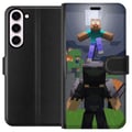 Miniatyrbild 1 av 3: Kompatibelt Plånboksfodral till Samsung Galaxy S23+ Minecraft