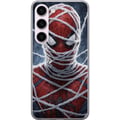 Pikkukuva 1 / 3: Yhteensopiva Puhelinkuori Samsung Galaxy S23 Spider-Man tiheiden verkkokerrosten peittämänä dramaattisessa lähikuvassa, joka korostaa maskin rakennet