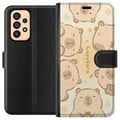 Miniatyrbild 1 av 3: Kompatibelt Plånboksfodral till Samsung Galaxy A53 5G Capybara Cuties Pastell Design gulliga flodsvin i mjuka färger söt varm stil med charm och lekf