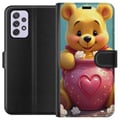 Miniatyrbilde 1 av 3: Kompatibelt Lommeboketui til Samsung Galaxy A52s 5G Søt gul bjørn inspirert av Ole Brumm med hjerteformet rosa krukke og honning, et varmt og sjarmer