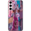 Pikkukuva 1 / 3: Yhteensopiva Puhelinkuori Samsung Galaxy S23+ Purukumia pureskeleva kirahvi, hauska ja värikäs poptaidetyylinen design kaupunkiympäristössä, täynnä l