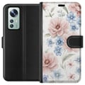 Miniatyrbillede 1 af 3: Kompatibel Tegnebogsetui til Xiaomi 12 Romantiske blomster