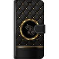 Miniatyrbillede 3 af 3: Kompatibel Tegnebogsetui til Samsung Galaxy S9+ Emblem med enhjørning i sort og gylden kontrast