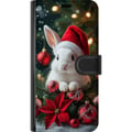 Pikkukuva 3 / 3: Yhteensopiva Lompakkokotelo Samsung Galaxy S23+ Joulukani tonttulakilla söpö pupu talvi punaiset koristeet juhlava kawaii joulu kodikkaat valot julis