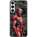 Pikkukuva 1 / 3: Yhteensopiva Puhelinkuori Samsung Galaxy S23+ Iron Man -kuvitus punaisessa haarniskassa sarjakuvataustalla, vaikuttava aihe elokuvafaneille