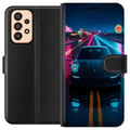Pikkukuva 1 / 3: Yhteensopiva Lompakkokotelo Samsung Galaxy A33 5G Neon Urheiluauto Kilpa-ajo Drift Nopea