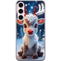 Pikkukuva 1 / 3: Yhteensopiva Puhelinkuori Samsung Galaxy S23+ Söpö poro talvi joulumotiivi kawaii poro lumi valot kirkas maaginen joulu söpö juhla juliste