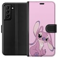 Miniatyrbillede 1 af 3: Kompatibel Tegnebogsetui til Samsung Galaxy S21+ 5G Stitch lyserød