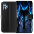Pikkukuva 1 / 3: Yhteensopiva Lompakkokotelo Samsung Galaxy A32 5G Susi