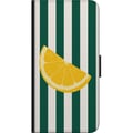 Miniatyrbilde 2 av 2: Kompatibelt Lommeboketui til Samsung Galaxy A03s Sitron sitrus sitronmønster gul frukt kjøkkendekor sommertrykk retrostil interiør tapet frisk design