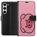 Pikkukuva 1 / 3: Yhteensopiva Lompakkokotelo Samsung Galaxy S23 Kawaii Piggy