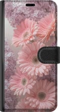 Pikkukuva 2 / 3: Yhteensopiva Lompakkokotelo Xiaomi Redmi 14C Vaaleanpunaiset kukat kukkakuvioinen design