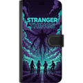 Miniatyrbild 3 av 3: Kompatibelt Plånboksfodral till Google Pixel 6a Stranger Things-inspirerad fantasyillustration med mörkt monster, cyklande barn och dramatisk röd him