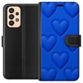 Pikkukuva 1 / 3: Yhteensopiva Lompakkokotelo Samsung Galaxy A33 5G Siniset Sydämet