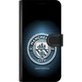 Miniatyrbild 3 av 3: Kompatibelt Plånboksfodral till Samsung Galaxy S23+ Manchester City fotboll Erling Haaland blå klubbdesign illustration