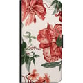 Miniatyrbild 2 av 2: Kompatibelt Plånboksfodral till Samsung Galaxy A20s Röda blommor botaniskt motiv med gröna blad elegant stil för dig som gillar naturens färger