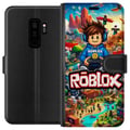 Miniatyrbillede 1 af 3: Kompatibel Tegnebogsetui til Samsung Galaxy S9+ Roblox-univers med spilfigurer, actionfyldte eventyr og flyvende køretøjer