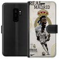 Miniatyrbillede 1 af 3: Kompatibel Tegnebogsetui til Samsung Galaxy S9+ Real Madrid Vinícius Júnior med angriber i nummer 7-trøje klublogo hvid spilledragt energisk positur