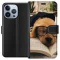 Miniatyrbillede 1 af 4: Kompatibel Tegnebogsetui til Apple iPhone 13 Pro Sød kanin i grønt græs med blød pels og store ører, detaljeret naturmotiv, der passer til alle, som