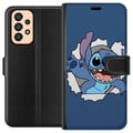 Miniatyrbilde 1 av 3: Kompatibelt Lommeboketui til Samsung Galaxy A33 5G Disney Stitch Lilo og Stitch blå figur søt alien kawaii tegneseriefigur morsom poster retro design