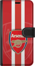Miniatyrbillede 3 af 3: Kompatibel Tegnebogsetui til Apple iPhone X Arsenal-logo med rød-hvid baggrund, klassisk fodbolddesign til klubbens ægte fans