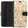 Miniatyrbild 1 av 3: Kompatibelt Plånboksfodral till Apple iPhone X Capybara Cuties Pastell Design gulliga flodsvin i mjuka färger söt varm stil med charm och lekfull ene