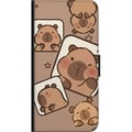 Miniatyrbilde 2 av 2: Kompatibelt Lommeboketui til Samsung Galaxy A03s Capybara Frame Friends Lekent design med små kapybaraer i ruter med stjerner og beige bakgrunn