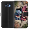 Miniatyrbillede 1 af 3: Kompatibel Tegnebogsetui til Samsung Galaxy S8 Stitch Angel Lilo & Stitch Motiv Disney Kärlek Seriefigur