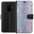 Miniatyrbild 1 av 3: Kompatibelt Plånboksfodral till Samsung Galaxy S9 Glitter Leopard