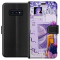 Miniatyrbillede 1 af 3: Kompatibel Tegnebogsetui til Samsung Galaxy S10e Kpop-dæmonjægere Rumi Kosmisk planet Lilla fantasi Idolæstetik