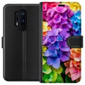 Pikkukuva 1 / 3: Yhteensopiva Lompakkokotelo OnePlus 8 Pro Hortensia hortensian kukat värikkäät kukat sateenkaari kukkakuvio violetti vaaleanpunainen sininen keltaine