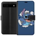 Miniatyrbild 1 av 3: Kompatibelt Plånboksfodral till Google Pixel 6a Disney Stitch Lilo and Stitch blå figur cute alien kawaii cartoon character funny poster retro design