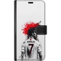 Pikkukuva 3 / 3: Yhteensopiva Lompakkokotelo Samsung Galaxy S23+ Ronaldo Red Energy -aihe, jossa Cristiano Ronaldo on tyylitellyssä puna-valkoisessa designissa ja ilm