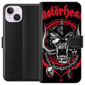 Pikkukuva 1 / 3: Yhteensopiva Lompakkokotelo Apple iPhone 14 Motörhead-pääkallo punaisena ja mustana, hard rock -design klassisen metallin ja energian ystäville