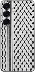 Miniatyrbild 1 av 3: Kompatibelt Mobilskal till Samsung Galaxy S25 Palestinskt mönster – inspirerat av keffiyeh-tyg i traditionell stil