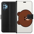 Miniatyrbillede 1 af 3: Kompatibel Tegnebogsetui til Samsung Galaxy A32 5G line friends brown