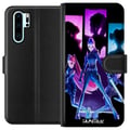 Miniatyrbillede 1 af 3: Kompatibel Tegnebogsetui til Huawei P30 Pro Futuristisk girl group-illustration med neonlys og stærke farver i sci-fi-æstetik