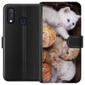 Pikkukuva 1 / 3: Yhteensopiva Lompakkokotelo Samsung Galaxy A40 Kissat