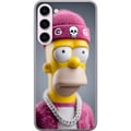 Pikkukuva 1 / 3: Yhteensopiva Puhelinkuori Samsung Galaxy S23+ Homer Simpsonin inspiroima hahmo, jolla on vaaleanpunainen pipo, ketju ja katutyyli – täydellinen Simps