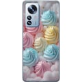 Pikkukuva 1 / 3: Yhteensopiva Puhelinkuori Xiaomi 12 Pro Pastellimarenkikuvio karkkiväreissä vaaleanpunainen, sininen ja keltainen, suloinen leivontadesign leivonnais