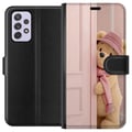 Miniatyrbilde 1 av 3: Kompatibelt Lommeboketui til Samsung Galaxy A52s 5G Beige bamse med hatt og skjerf, romantisk lys design med varm tone og en myk, stilren følelse