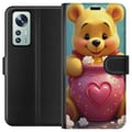 Pikkukuva 1 / 3: Yhteensopiva Lompakkokotelo Xiaomi 12 Söpö keltainen Nalle Puhin inspiroima karhu, jolla on sydämenmuotoinen vaaleanpunainen purkki ja hunajaa – lämm