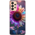 Miniatyrbillede 1 af 3: Kompatibel Mobilcover til Samsung Galaxy A33 5G Skinnende iriserende blomst i rosa, lilla og guld mod blød bokeh og lysspil